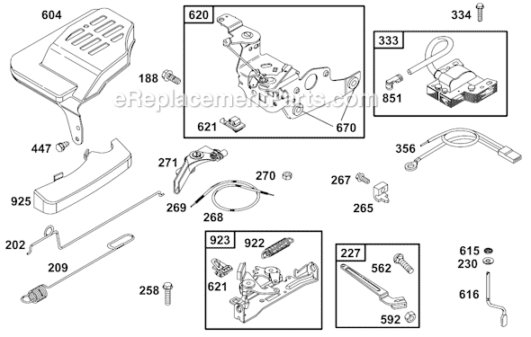 Page E Diagram and Parts List for 12B800SERIES  Briggs and Stratton Engine